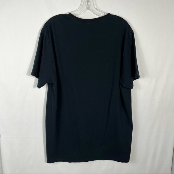 AC/DC Back In Black Retro Black Distressed Logo Short Sleeve Unisex Crewneck Tee - Picture 4 of 4